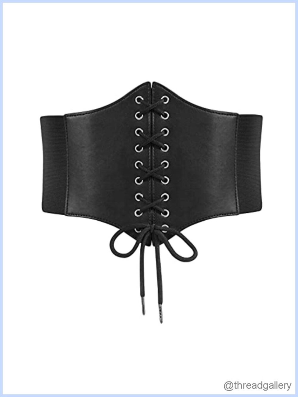 Lace-Up Corset Waist Belt Elastic Wide Tied Waspie for Costume Party